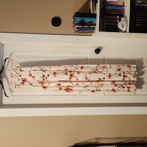 Foral dress with leg slits